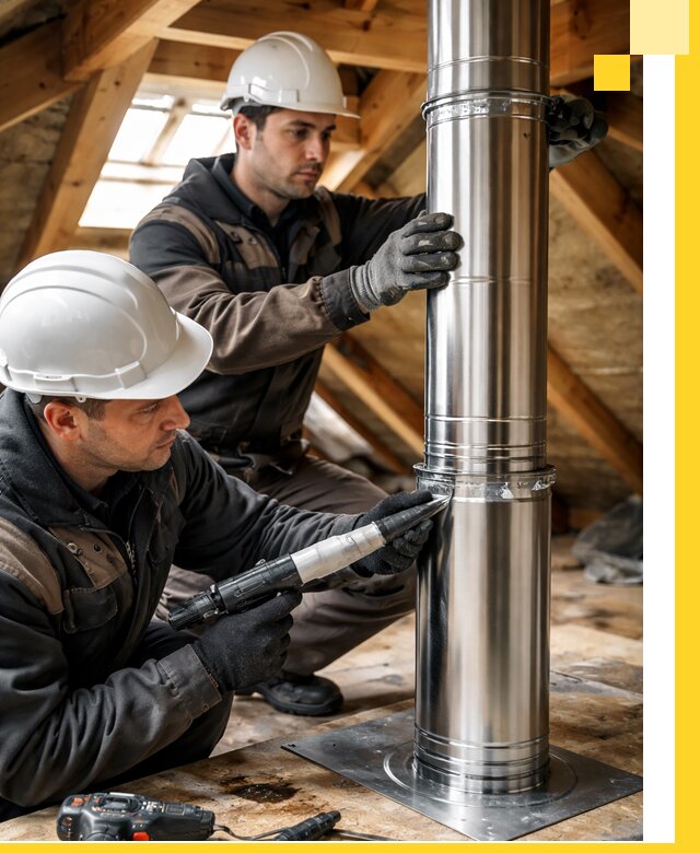 Монтаж дымоходов для каминов в Кронштадте с гарантией качества