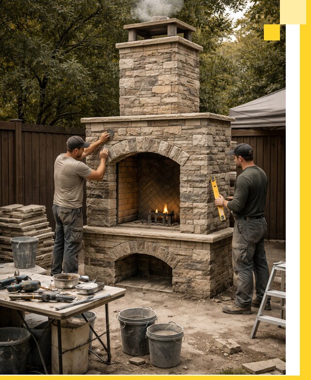 Проектирование и установка уличных каминов в Кронштадте