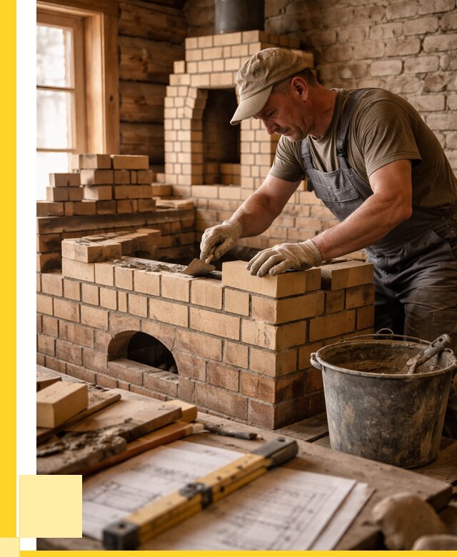 Кладка печей из кирпича в Кронштадте цены от 31302 р. - ЭриданКрн