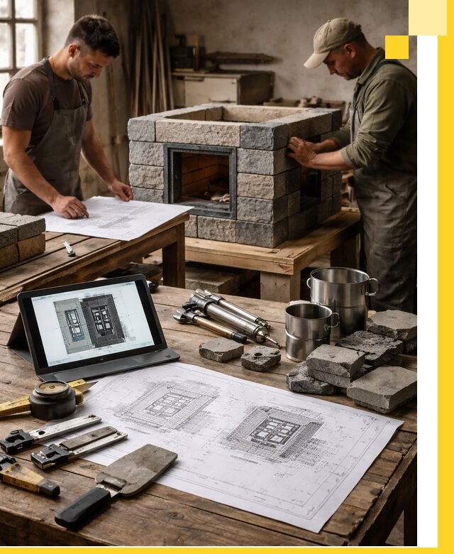 Разработка проектов печей с согласованием и монтажом в Кронштадте