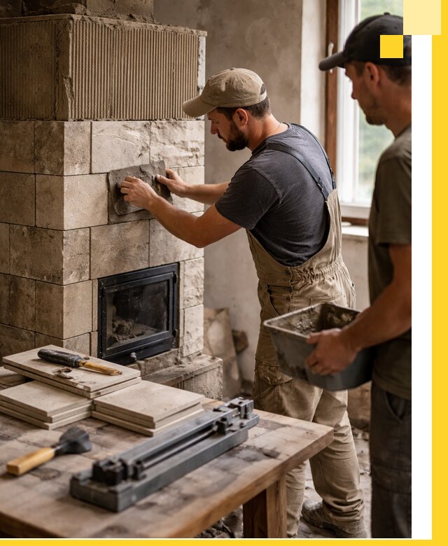 Профессиональная облицовка печей в Кронштадте: керамика и камень