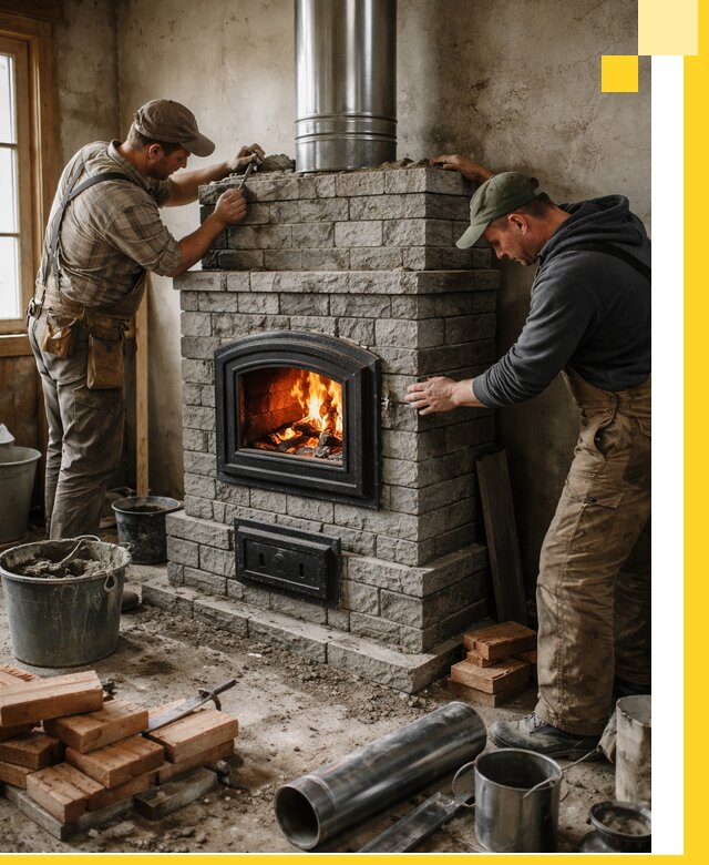 Производство, поставка и монтаж дровяных печей в Кронштадте