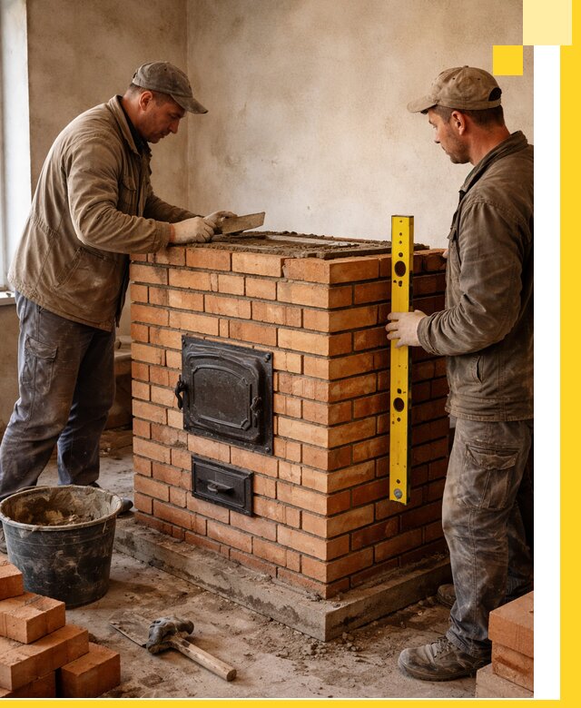 Отопительные печи под ключ в Кронштадте, установка и сборка