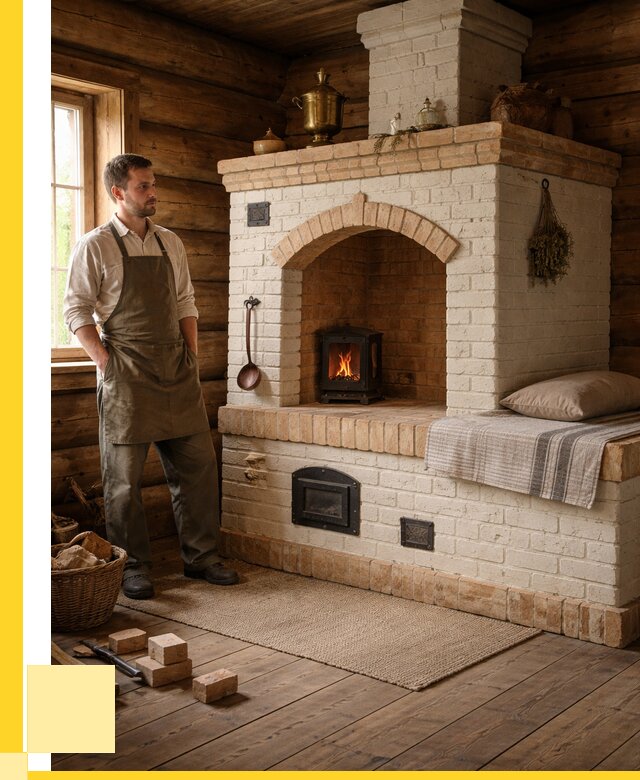 Русские печи с лежанкой под ключ в Кронштадте от 156510 р. ЭриданКрн