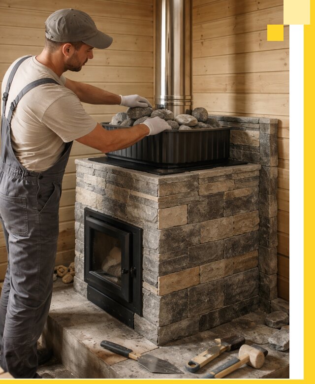 Печи для парной в Кронштадте, производство, монтаж и обслуживание