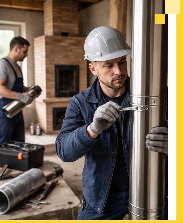 Профессиональный монтаж дымоходов для печей в Кронштадте