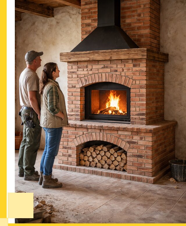 Печи камины из кирпича в Кронштадте от 125208 р. | ЭриданКрн