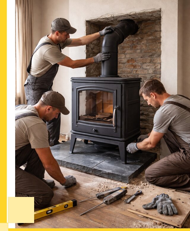 Монтаж печи камина в частном доме в Кронштадте от 26085 р. | ЭриданКрн