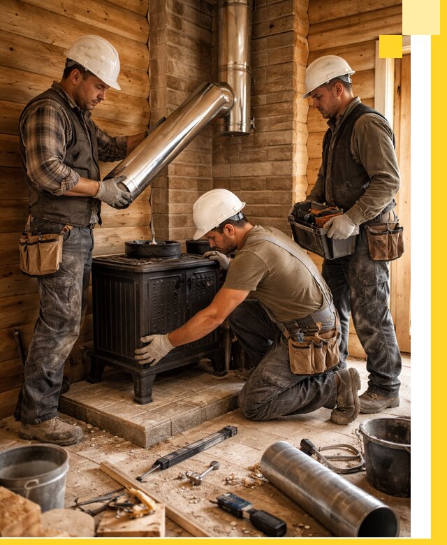 Профессиональный монтаж банных печей и дымоходов в Кронштадте