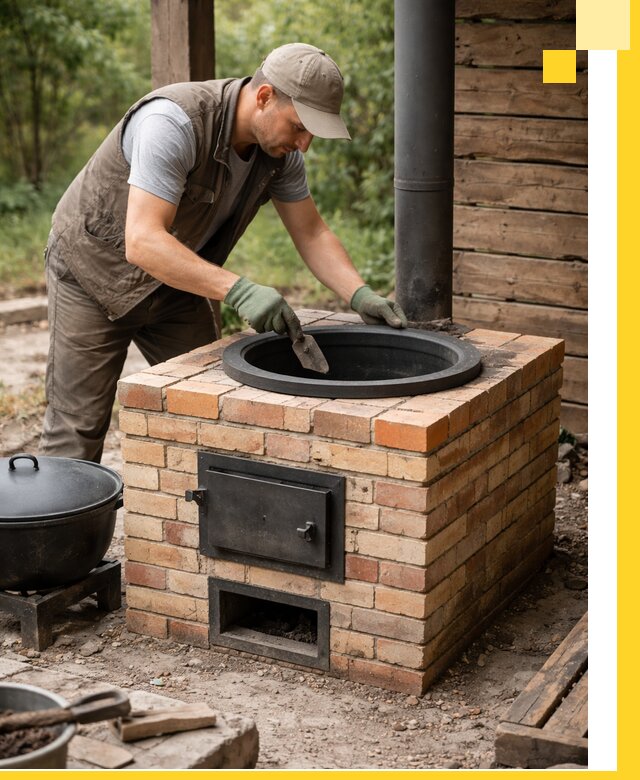 Изготовление и установка печей для казана в Кронштадте под ключ