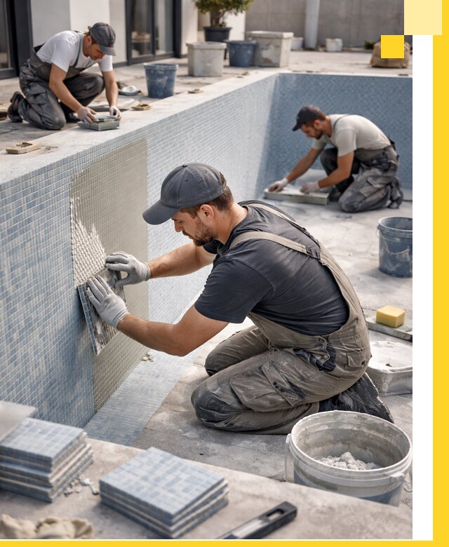 Облицовка бассейнов в Кронштадте плитка мозаика гидроизоляция