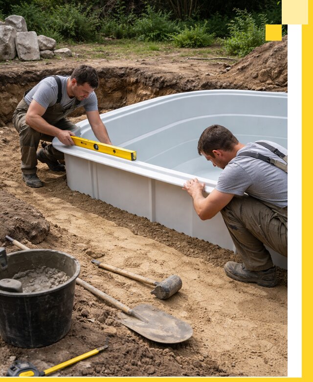 Производство и установка пластиковых бассейнов в Кронштадте под ключ