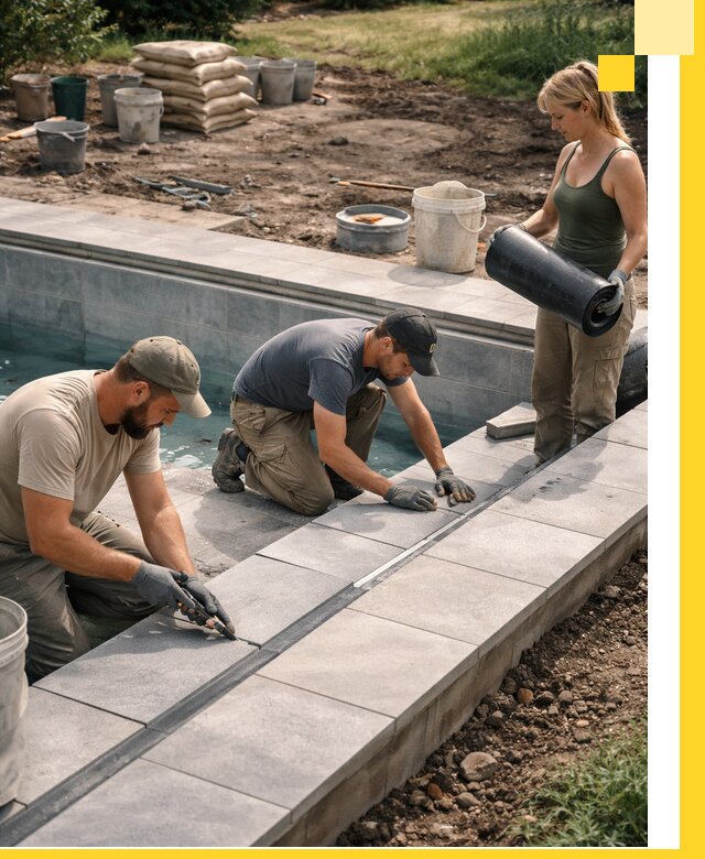 Строительство и монтаж уличных бассейнов под ключ в Кронштадте