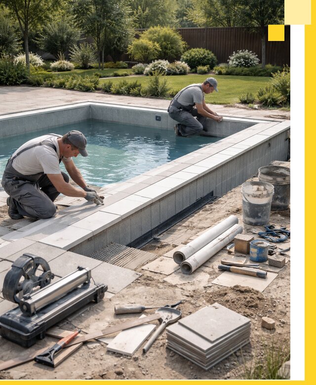 Строительство открытых бассейнов под ключ в Кронштадте профессионально