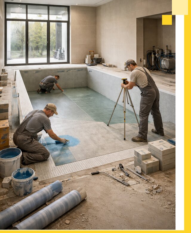 Проект и строительство закрытых бассейнов в Кронштадте под ключ