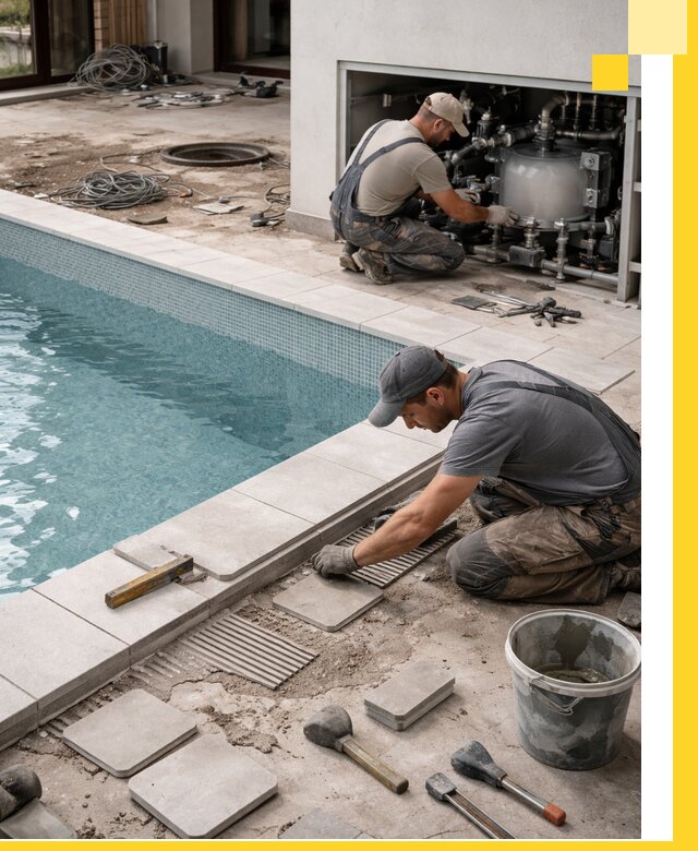 Строительство и монтаж бассейнов в коттедже в Кронштадте