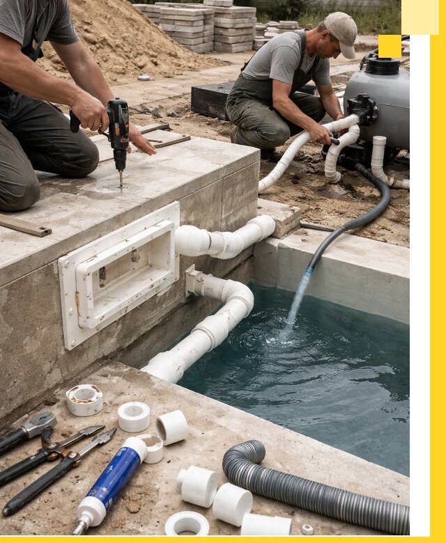 Строительство скиммерных бассейнов под ключ в Кронштадте