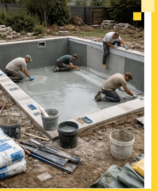 Изготовление и монтаж чаши бассейна под ключ в Кронштадте