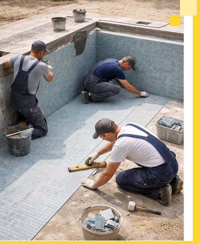 Укладка и установка плитки для бассейнов под ключ в Кронштадте