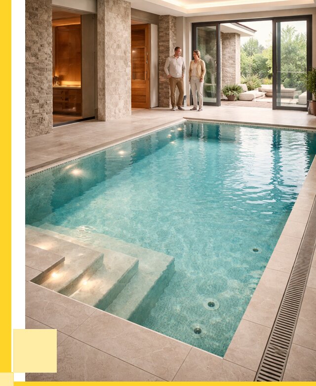 Бассейн во дворе в Кронштадте: проект, отделка от 1252080 р. | ЭриданКрн