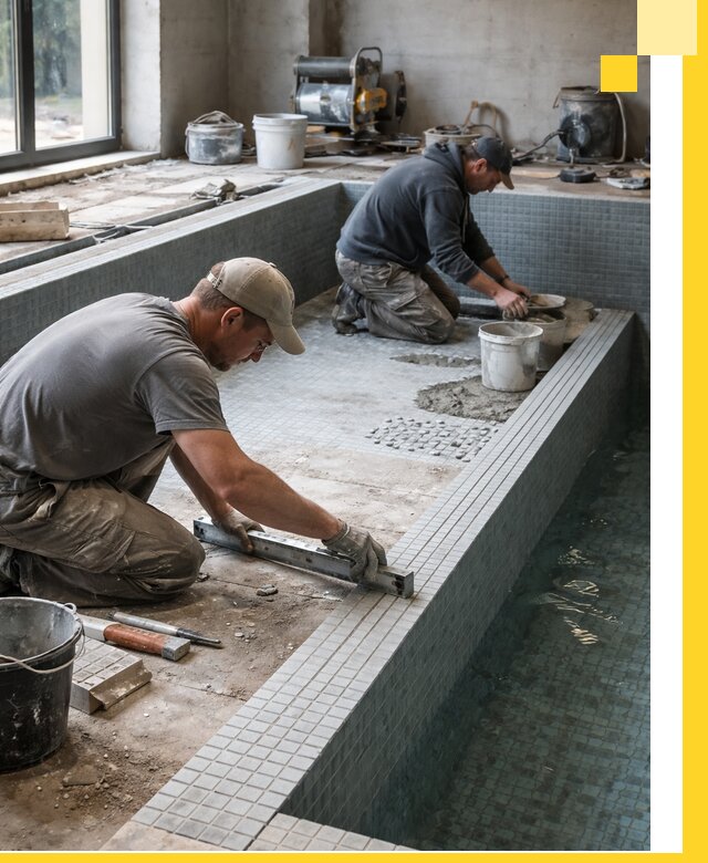 Строительство бассейна в частном доме в Кронштадте под ключ