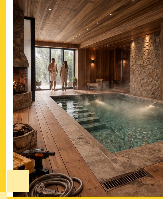 Проекты бань с бассейном под ключ в Кронштадте от 78255 р., ЭриданКрн