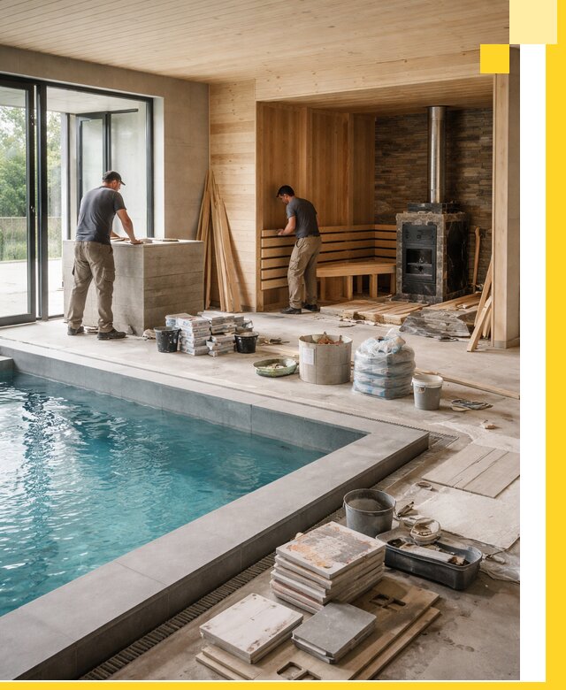 Проектирование и строительство бань с бассейном в Кронштадте