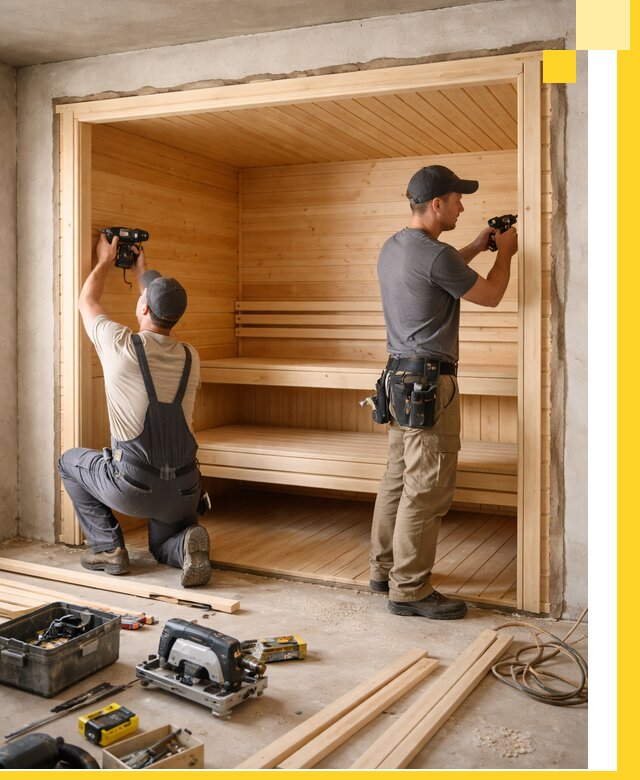 Монтаж саун под ключ в Кронштадте — проектирование и установка