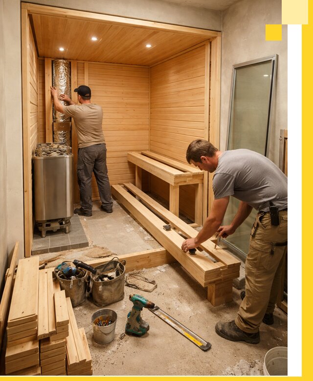 Проектирование и установка домашних саун под ключ в Кронштадте