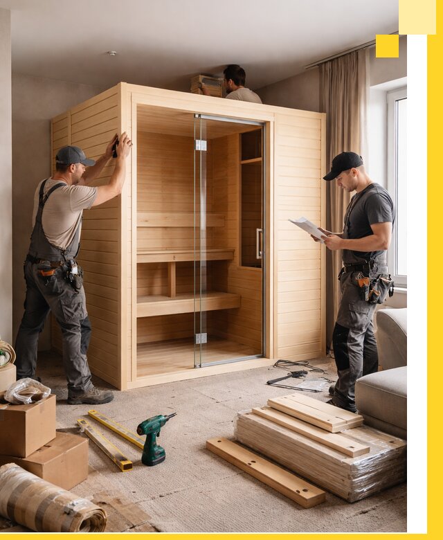 Установка и благоустройство саун в квартире в Кронштадте