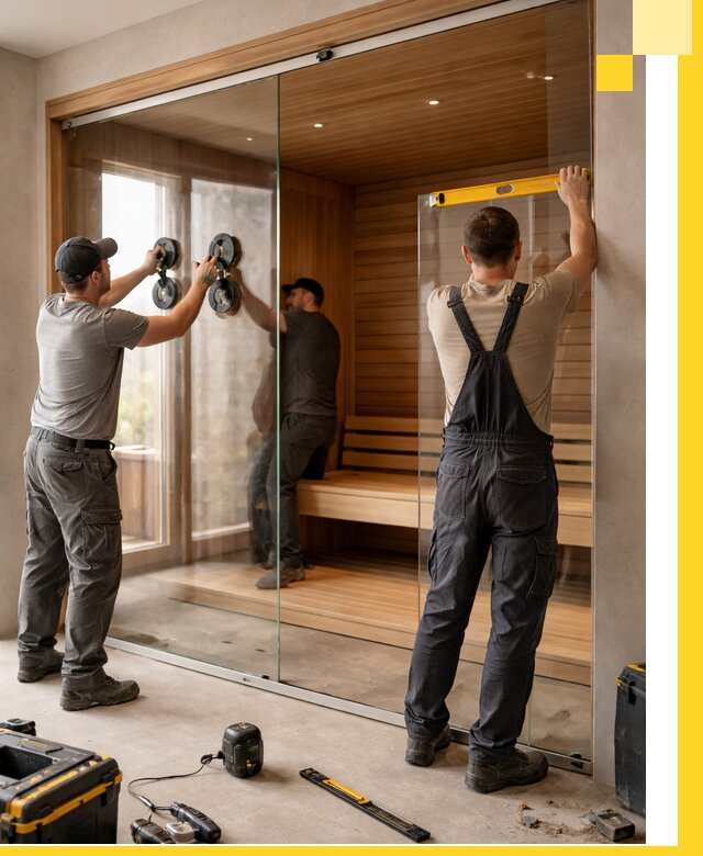 Производство и монтаж стеклянных саун под ключ в Кронштадте