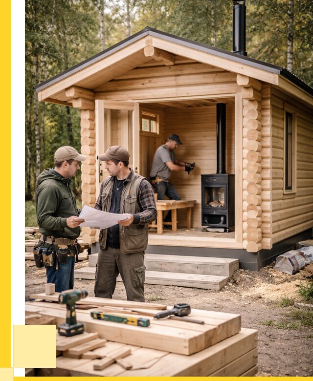 Монтаж бань под ключ в Кронштадте — от 208680 р. | ЭриданКрн