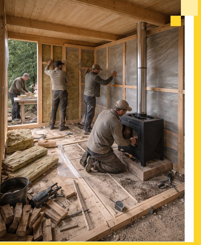 Профессиональный монтаж бань под ключ в Кронштадте для дома