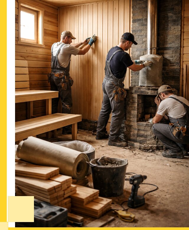 Ремонт бань под ключ в Кронштадте от 46953 р. | ЭриданКрн