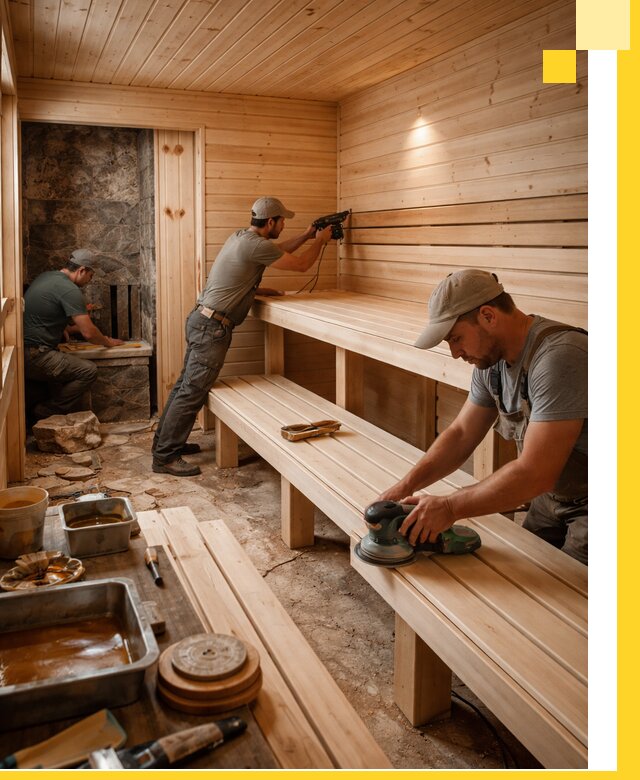 Профессиональная отделка бань в Кронштадте под ключ, с гарантией