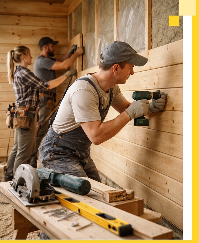 Обшивка бань под ключ в Кронштадте: отделка стен и потолков