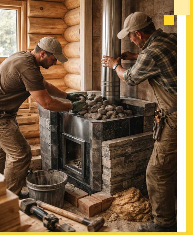 Строительство и отделка русских бань под ключ в Кронштадте