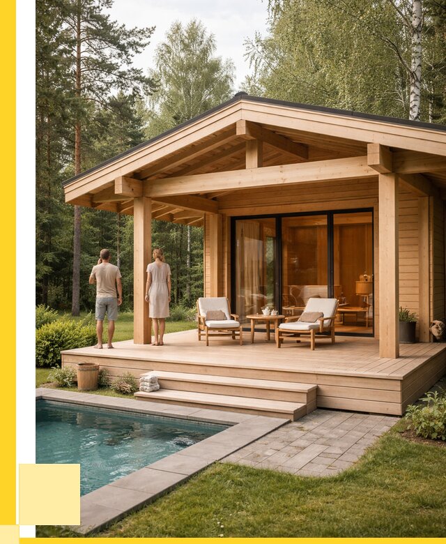 Бани с террасой под ключ в Кронштадте от 626040 р. | ЭриданКрн