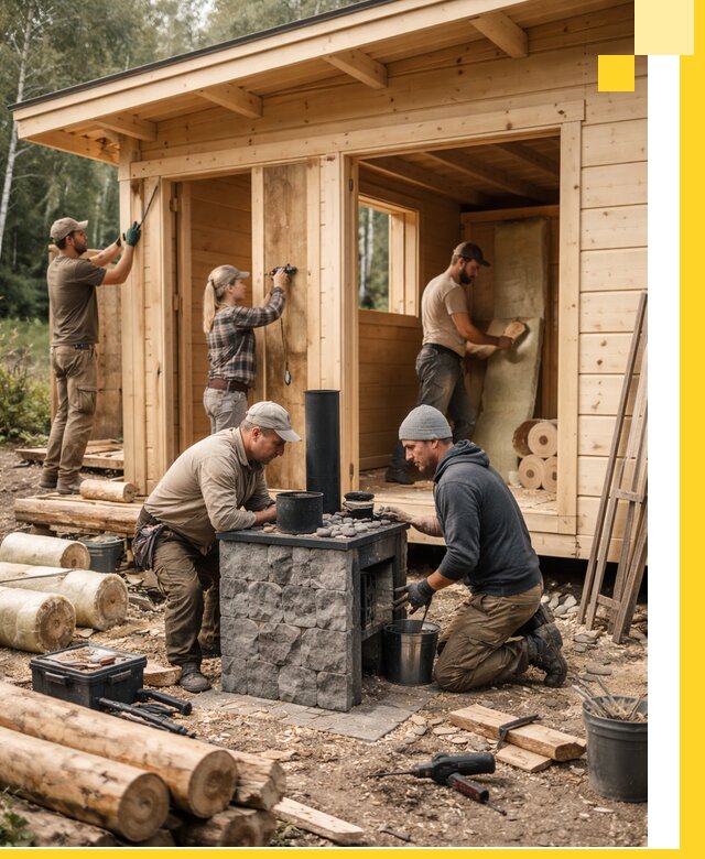 Купить баню под ключ в Кронштадте строительство монтаж отделка