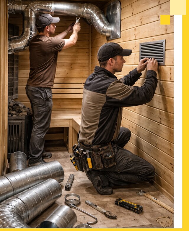 Проектирование и монтаж вентиляции бани в Кронштадте под ключ