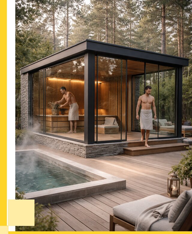 Стеклянные бани и двери в Кронштадте от 469530 р. | ЭриданКрн