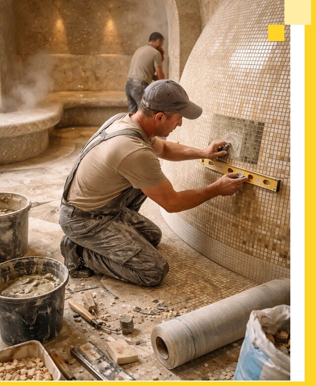 Хамам под ключ в Кронштадте: проектирование, строительство, отделка