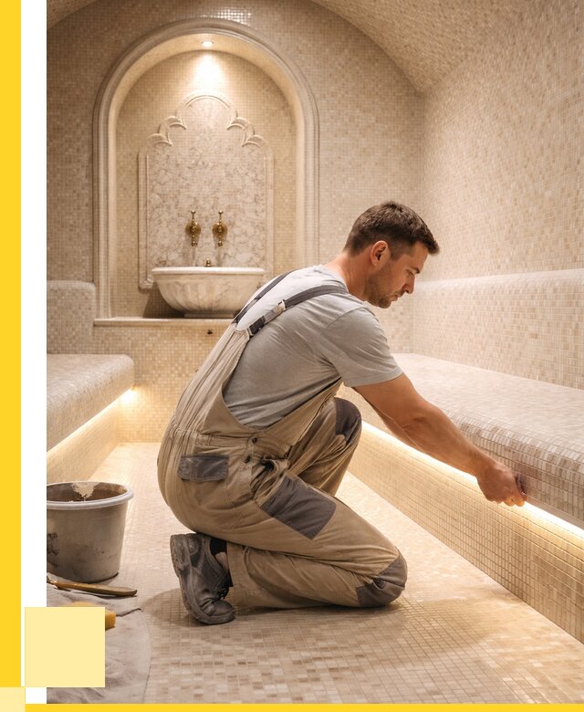 Отделка хамамов под ключ в Кронштадте от 5739 р. | ЭриданКрн