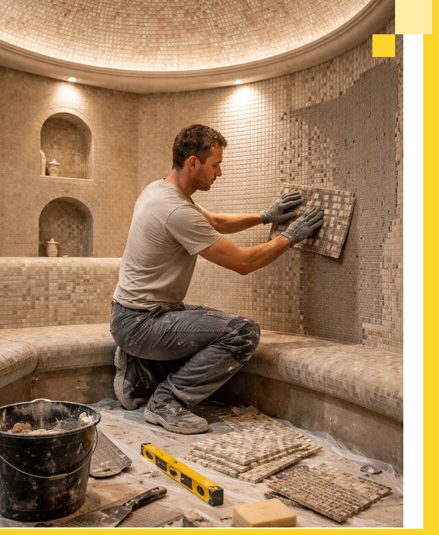 Устройство и монтаж домашнего хамама под ключ в Кронштадте