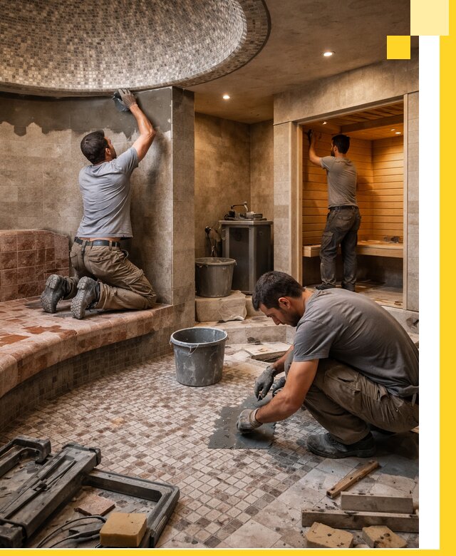 Проект и строительство хамама бани и сауны под ключ в Кронштадте