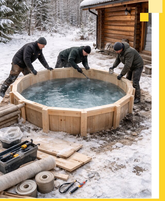 Изготовление и установка ледяных купелей под ключ в Кронштадте