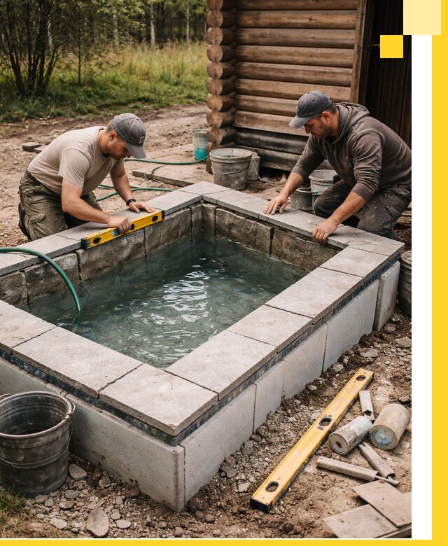 Изготовление и установка холодных купелей под ключ в Кронштадте